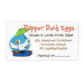 Étiquette Drôle canard dessin animé de danse illustration ca (Devant)