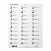 Étiquette drôle dasher planqueur barbe de renne (Feuille entière)