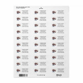 Étiquette Drôle dessin animé d'orignal heureux (Feuille entière)