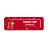 Étiquette Drôle HO HO Ho Retro Noël Holiday Retour (Devant)