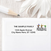 Étiquette Drôle Joueurs de Pickleball Animaux Cartoon (En situation)