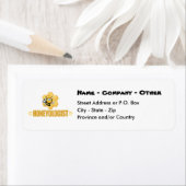 Étiquette Drôle Miel Bee (En situation)