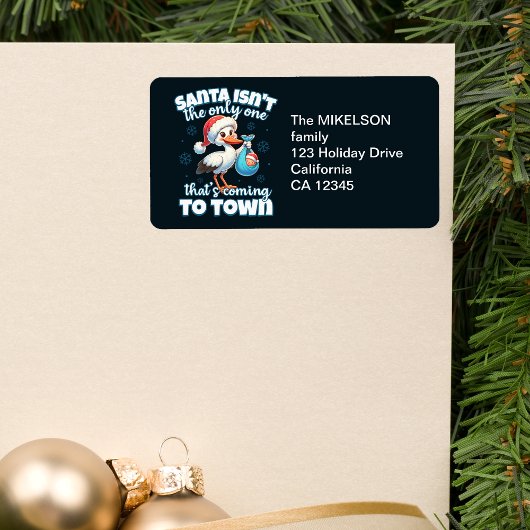 Étiquette Drôle Noël bébé Faire-part de grossesse