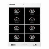 Étiquette Drôle Pique J'Ai Six Et Une Carte De Jeu Possible (Feuille entière)