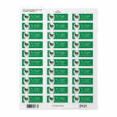 Étiquette Drôle St. Patrick's Day Dachshund (noir & bronzage (Feuille entière)