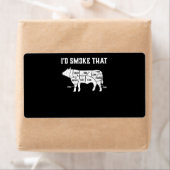 Étiquette Drôle Vache Barbecue Pit Master Cadeau (En situation)