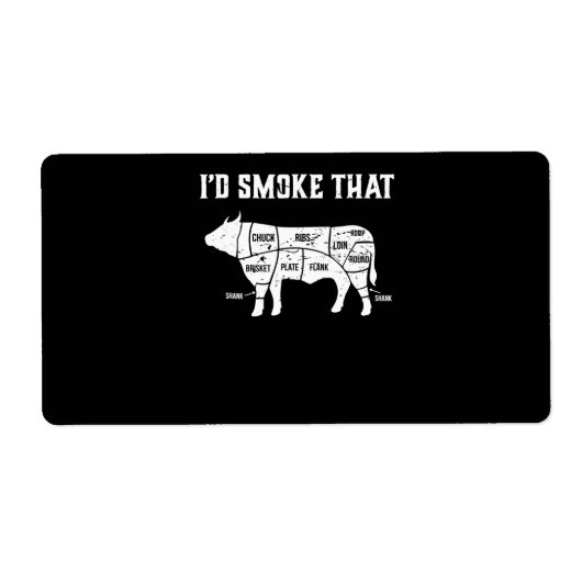 Étiquette Drôle Vache Barbecue Pit Master Cadeau (Devant)