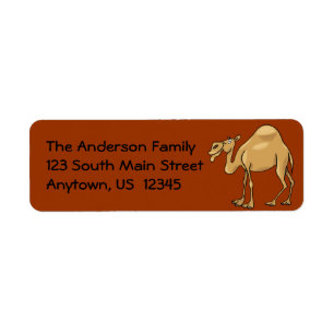 Étiquette Dromedary Camel Cartoon