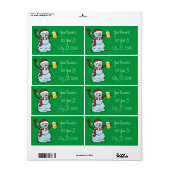 Étiquette Drunk Snowman Thunder_cove (Feuille entière)