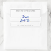 Étiquette du Carnet de composition du collège blan (Sac)