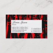 Étiquette du centre - Abstrait noir et rouge (Dos)