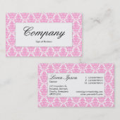 Étiquette du centre - Damas roses (Devant / Derrière)