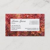 Étiquette du centre - Feuilles d'automne (Dos)