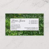 Étiquette du centre - Fleurs de bois (Dos)