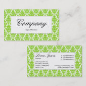 Étiquette du centre - Martian Green Damask (Devant / Derrière)