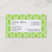 Étiquette du centre - Martian Green Damask (Dos)