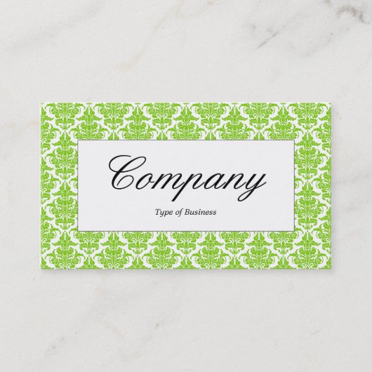Étiquette du centre - Martian Green Damask (Devant)