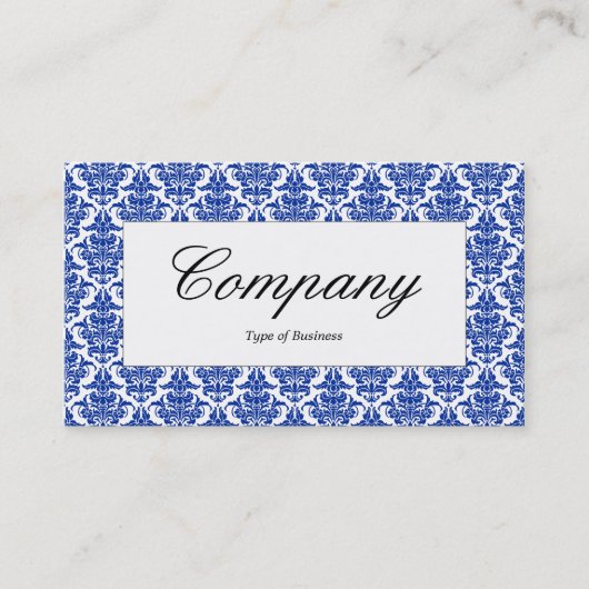 Étiquette du centre - Navy Damask (Devant)