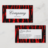 Étiquette du centre - Noir et Rouge Abstrait II (Devant / Derrière)