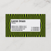 Étiquette du centre - Op Art IV 01 - Noir et Vert (Dos)