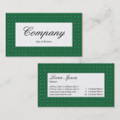 Étiquette du centre - Texture de tissu vert (Devant / Derrière)