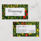 Étiquette du centre - Tulipes colorées (Devant / Derrière)