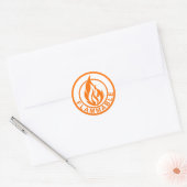 Étiquette du cercle de feu inflammable orange (Enveloppe)