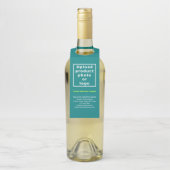 Étiquette du cintre Turquoise de bouteille du prod (Sur bouteille)