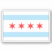 Étiquette du drapeau de Chicago (Devant)