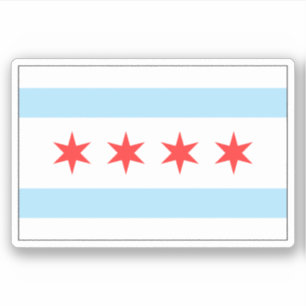 Étiquette du drapeau de Chicago