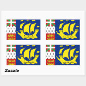 Étiquette du drapeau de Saint-Pierre-Miquelon (Feuille)