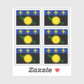 Étiquette du drapeau guadeloupéen (Feuille)