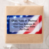 Étiquette du drapeau patriotique américain (En situation)