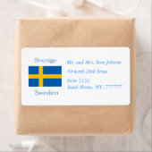 Étiquette du drapeau suédois (En situation)