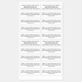 Étiquette du droit du chalet (Feuille)