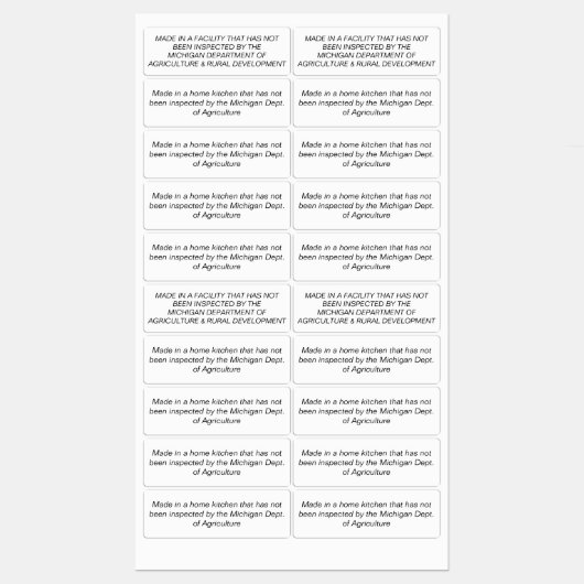 Étiquette du droit du chalet (Feuille)