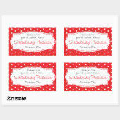 Étiquette du étiquette de confiture de fraises ou (Feuille)