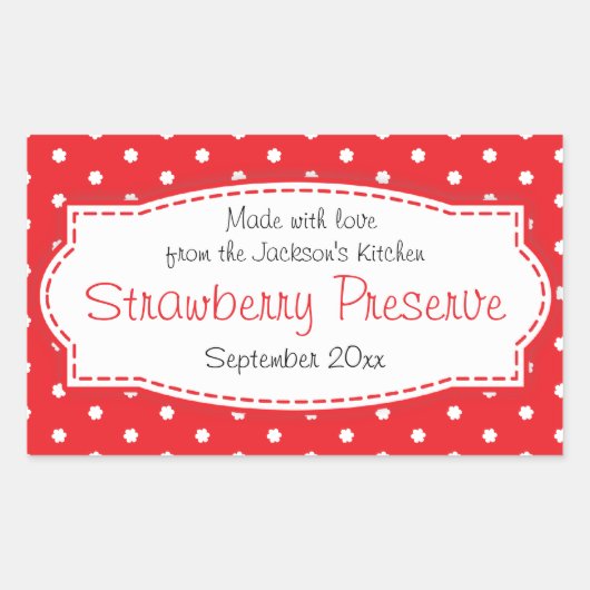 Étiquette du étiquette de confiture de fraises ou (Devant)