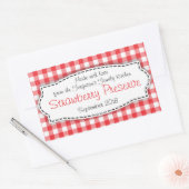 Étiquette du étiquette de la confiture de fraises  (Enveloppe)