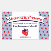 Étiquette du étiquette de la confiture de fraises  (Devant)
