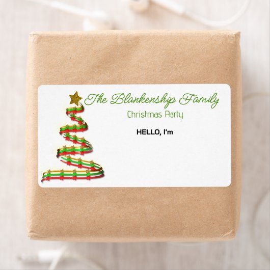 Étiquette du Étiquette de papier-bordure de l'arbr (En situation)