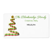 Étiquette du Étiquette de papier-bordure de l'arbr (Devant)