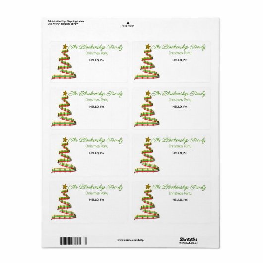 Étiquette du Étiquette de papier-bordure de l'arbr (Feuille entière)