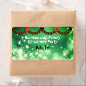 Étiquette du Étiquette de papier de la Garland et (En situation)