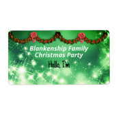 Étiquette du Étiquette de papier de la Garland et (Devant)