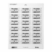 Étiquette du étiquette de sceau de produit étanche (Feuille entière)