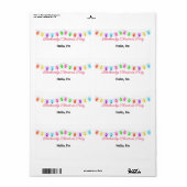 Étiquette du Étiquette papier des feux de Noël (Feuille entière)