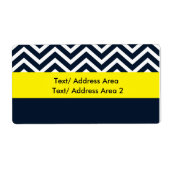 Étiquette du forfait d'expédition moderne Chevron (Devant)