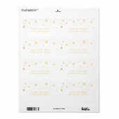Étiquette du forfait White & Gold Foil Modern Dots (Feuille entière)