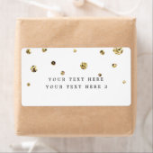 Étiquette du forfait White & Gold Modern Dots Part (En situation)